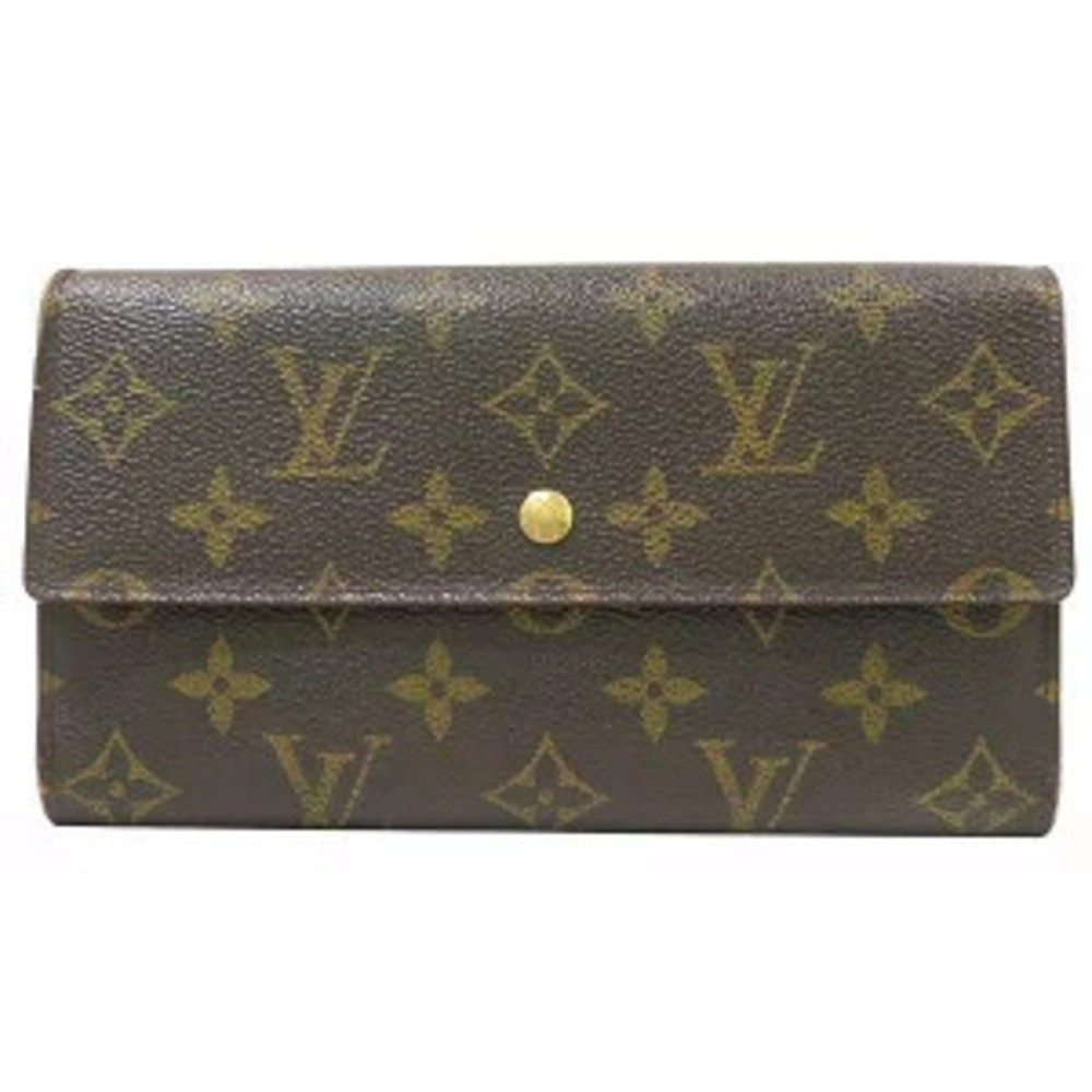 Louis Vuitton Monogram Portefeuille International Long Wallet Tri fold